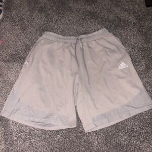 Adidas Men's Light Gray Athletic Shorts